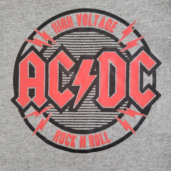 🟢1349 * AC/DC High Voltage Rock N Roll Baby Ringet Band Tee Gray Red Size 18M - Picture 7 of 7